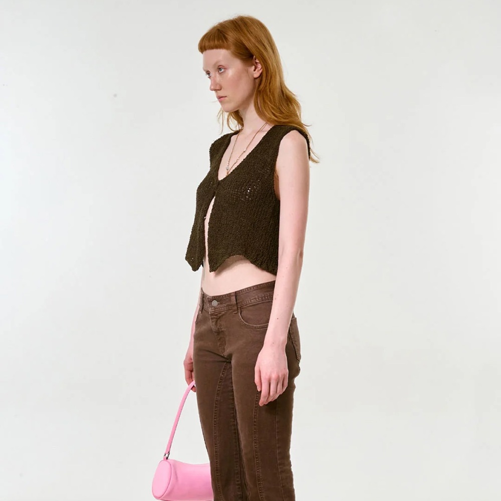TheOpen Product brown knit vest